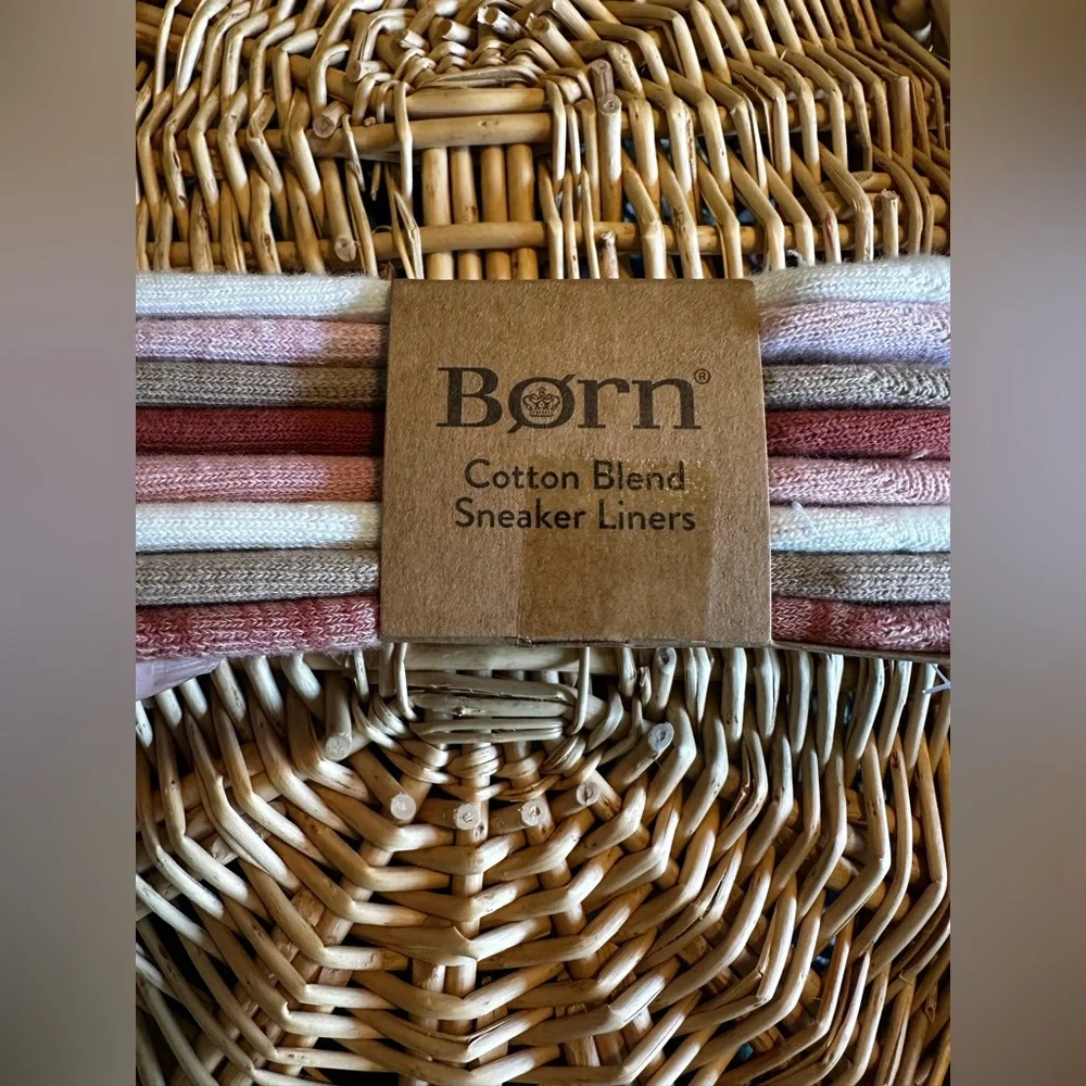 🧦 Born Sneaker Liner Socks Multicolor Cotton Blend No Show NWT